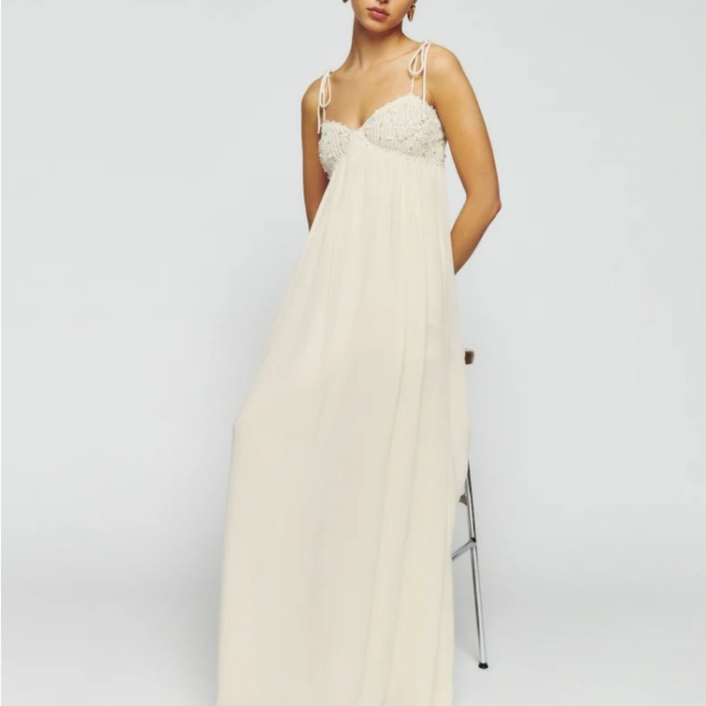 Doves Novelty Dress by Reformation, Size M, Gossamer